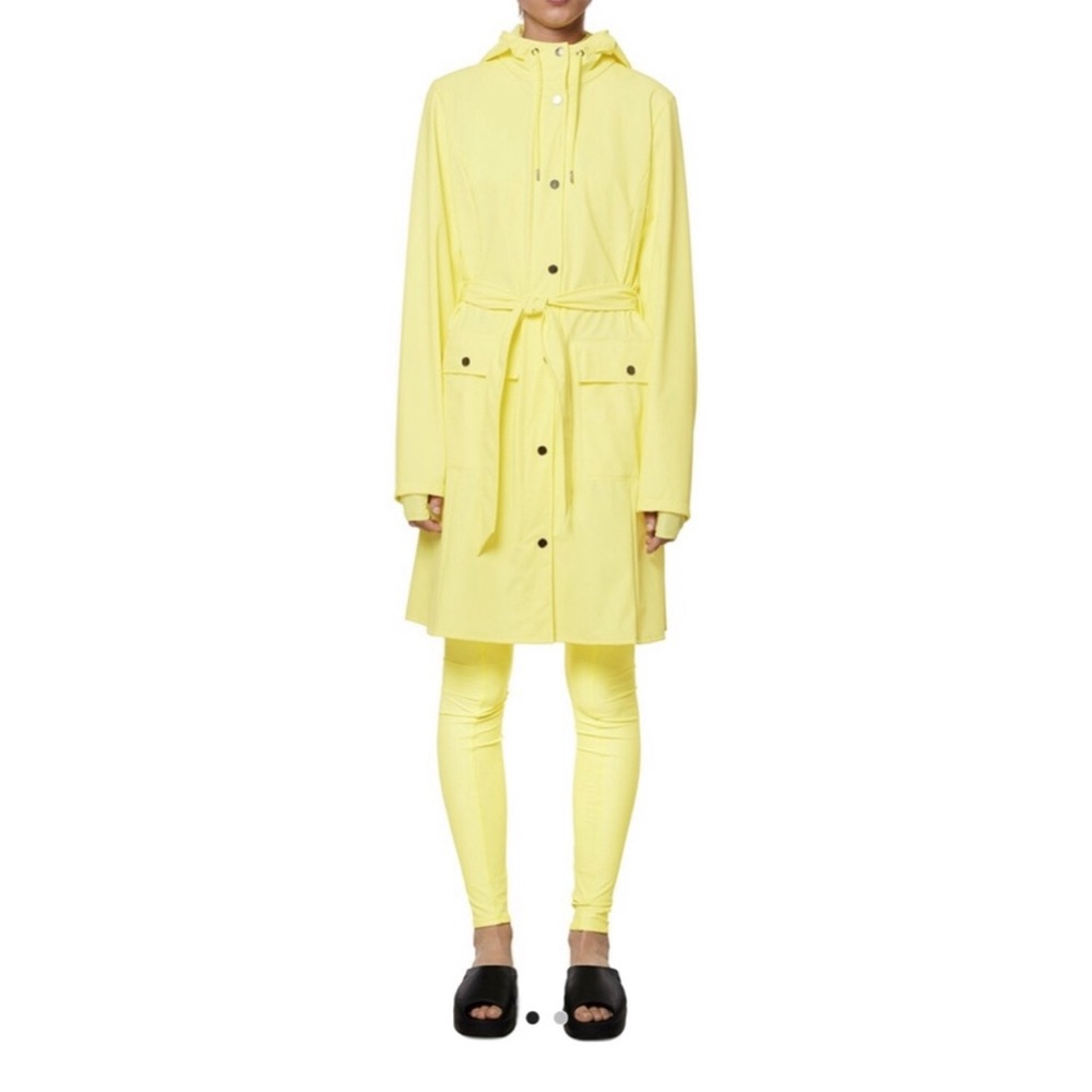 Rains Women's Yellow Hooded Jacket